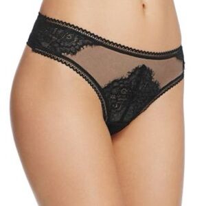 Thistle and Spire Mirage Black Lace Thong NWT Small